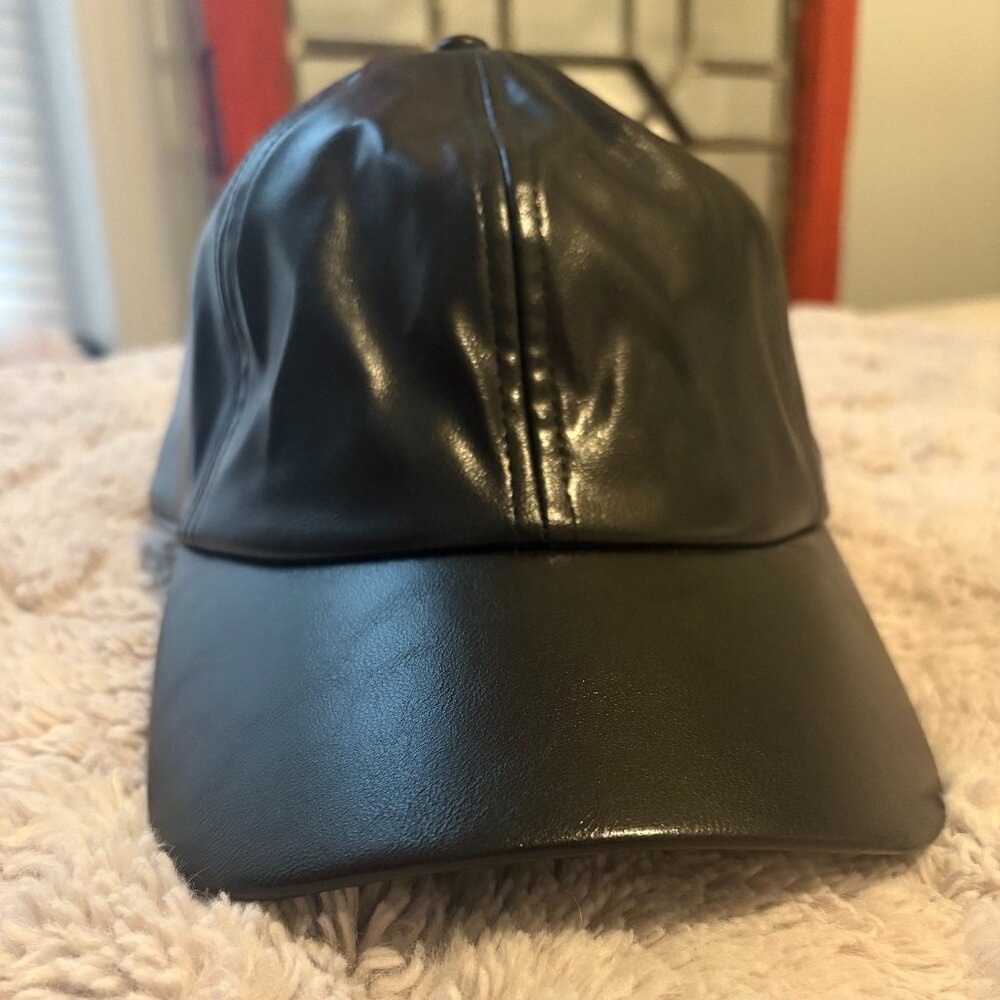 GAP Faux Leather Baseball Cap